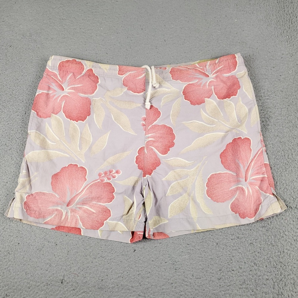 Tommy Bahama Shorts Mens Medium Pink Floral Tropical Beach Board Swim Trunks